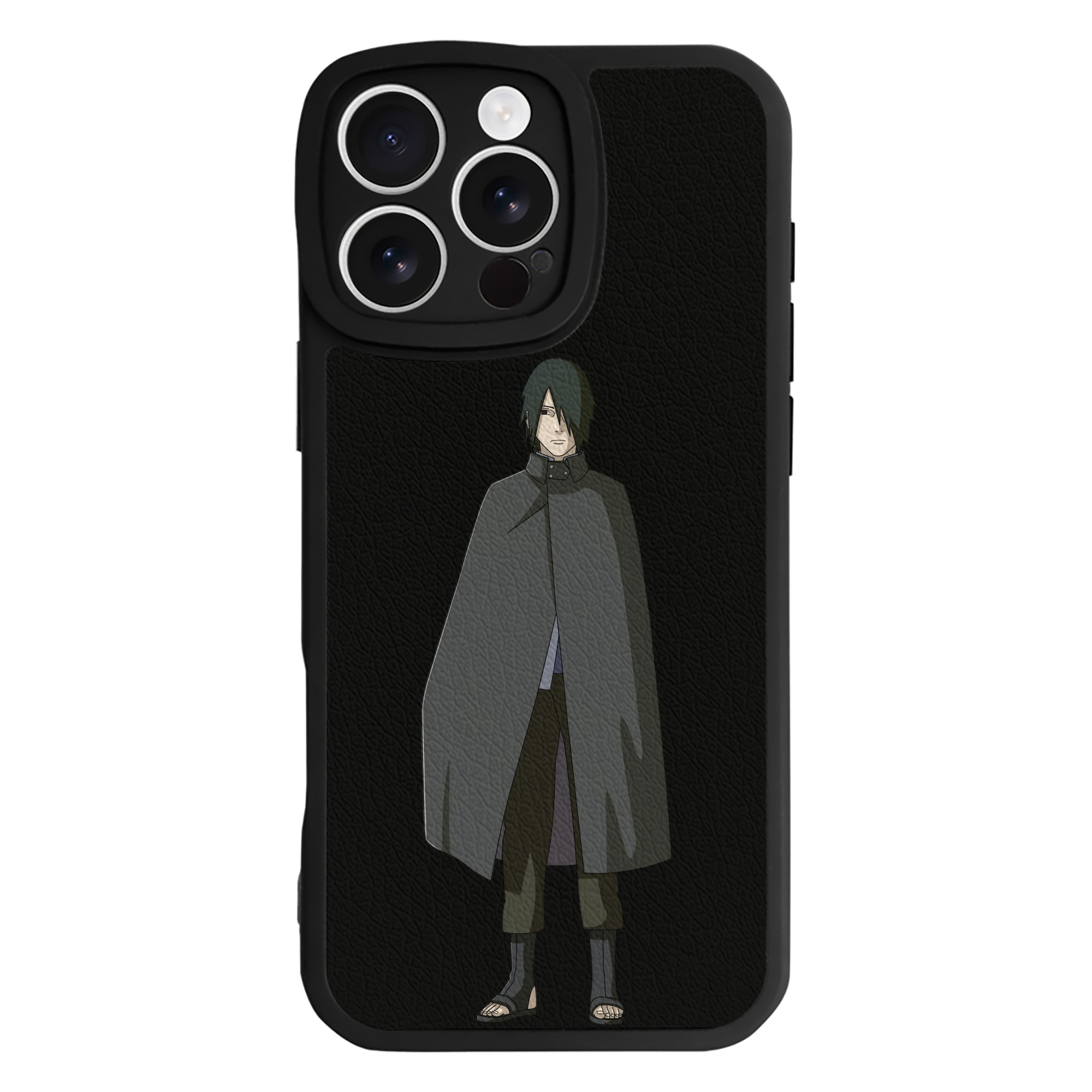 （画像用） NARUTO -ナルト- うちは サスケ Uchiha Sasuke 【iPhone 16シリーズ対応】シリコンスマホケース（レザー調） 材質：シリコン